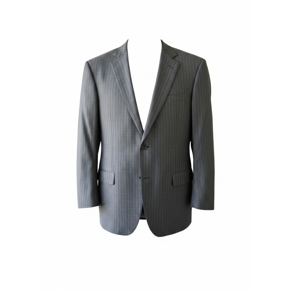 Zegna TROFEO 600 ROMA FIT Chocolate Micro-Glen Plaid Two-Button Suit Jacket 44L